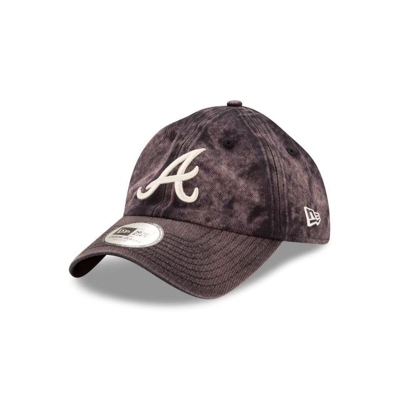 Blue Atlanta Braves Hat - New Era MLB Hand Brush Wash Casual Classic Adjustable Caps USA9015748